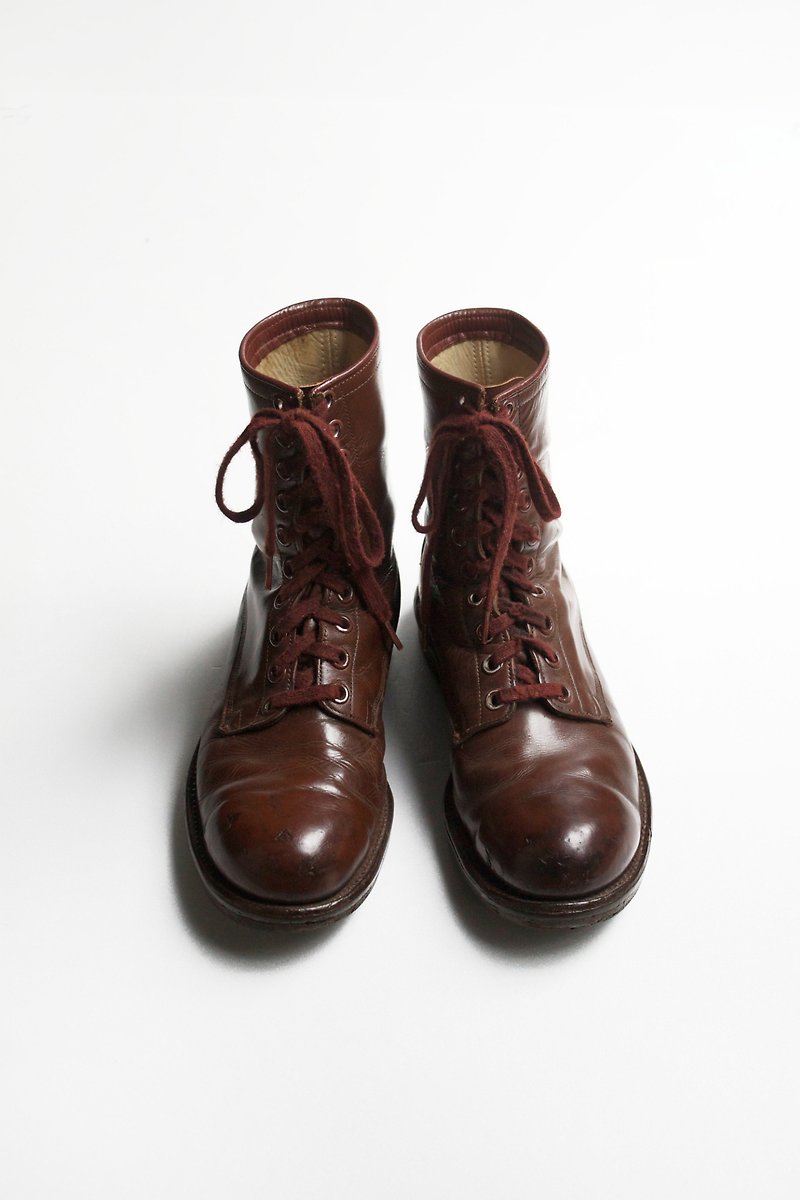 60s 美军制式军踝靴｜H.H. Brown Service Boots US 8XW EUR 41 - 男款靴子 - 真皮 红色