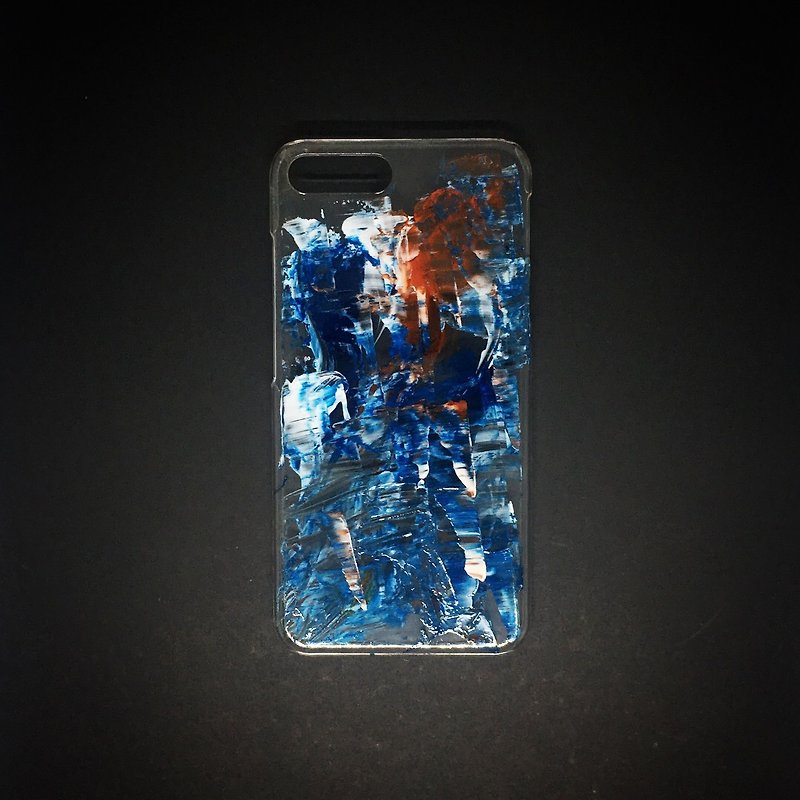 Acrylic 手绘抽象艺术手机壳 | iPhone 7/8+ | Blue Error - 手机壳/手机套 - 压克力 蓝色