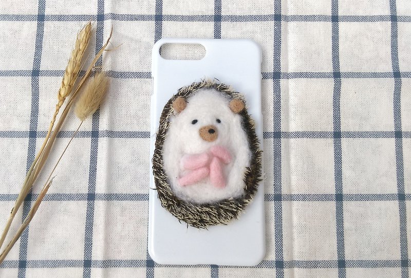 羊毛毡 刺猬 宠物 手机壳 苹果 Apple Iphone 7 8 X Plus Samsung - 手机壳/手机套 - 羊毛 蓝色