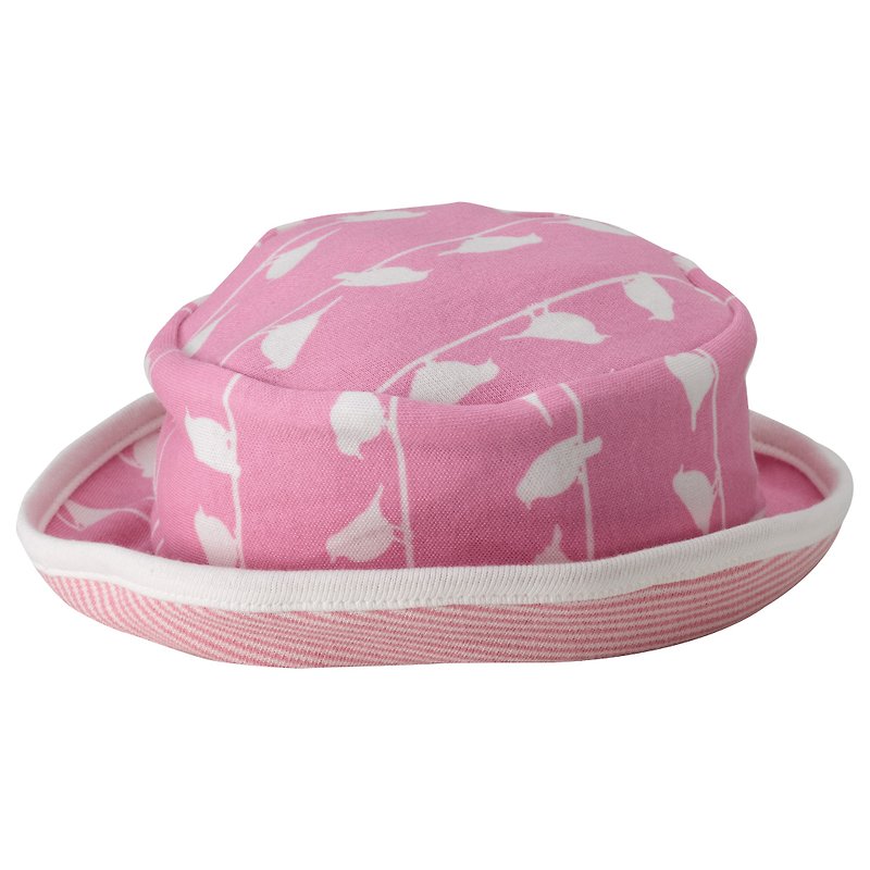 100% 有机棉 粉色幼儿遮阳帽 - 满月礼盒 - 棉．麻 粉红色