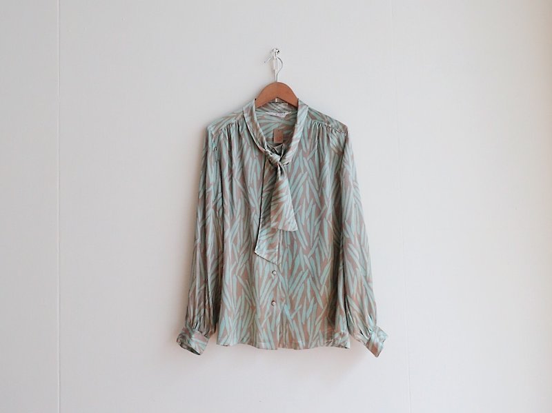 Vintage / 衬衫 / 长袖 no.109 tk - 女装衬衫 - 聚酯纤维 绿色