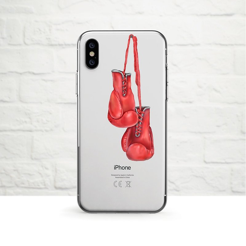拳套- 防摔透明软壳-  iPhone 14 pro, 13至iPhoneSE3, Samsung - 手机壳/手机套 - 塑料 红色
