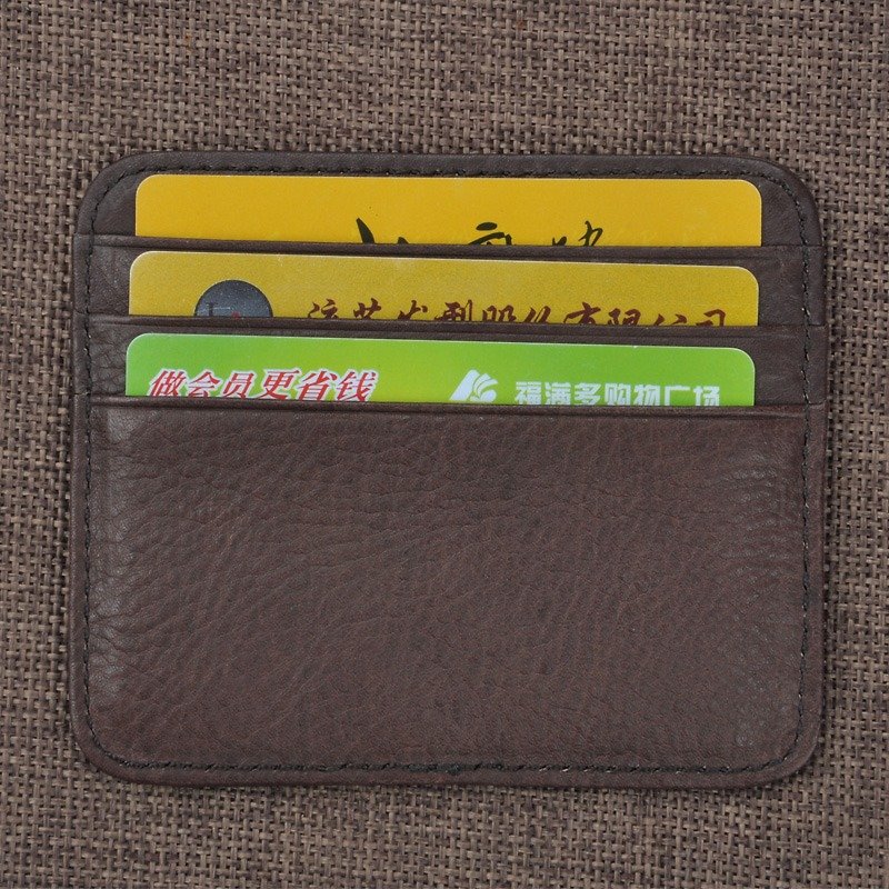 超薄 6 卡位 银行卡 信用卡 套 免费客制英文名字 - 皮夹/钱包 - 真皮 