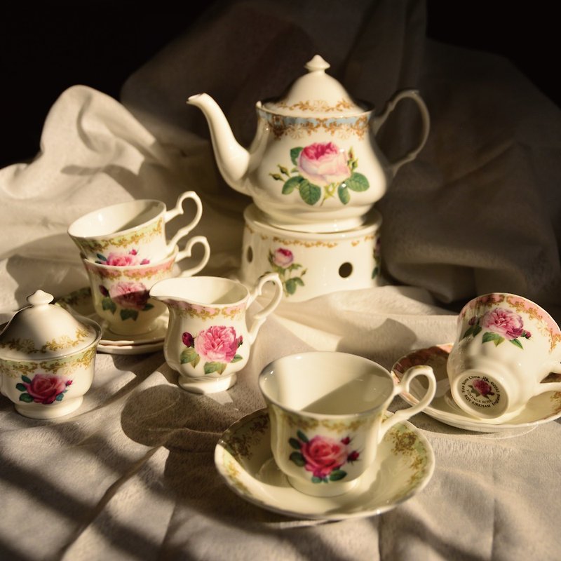 英国 RK | Vintage Roses 古典玫瑰园 大午茶礼盒 / 10件组 - 茶具/茶杯 - 瓷 粉红色