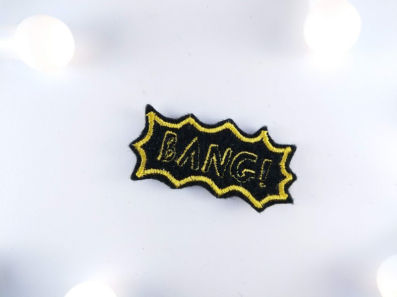 BANG!-刺绣贴片 烫片贴布 补丁 烫布片 衣服 夹克 - 其他 - 其他材质 黑色