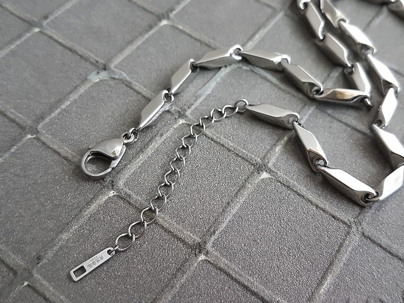 贝儿朵朵 4.0mm刻面钢链(单链)长60厘米 男链中性链毛衣链长项链 - 长链 - 不锈钢 银色