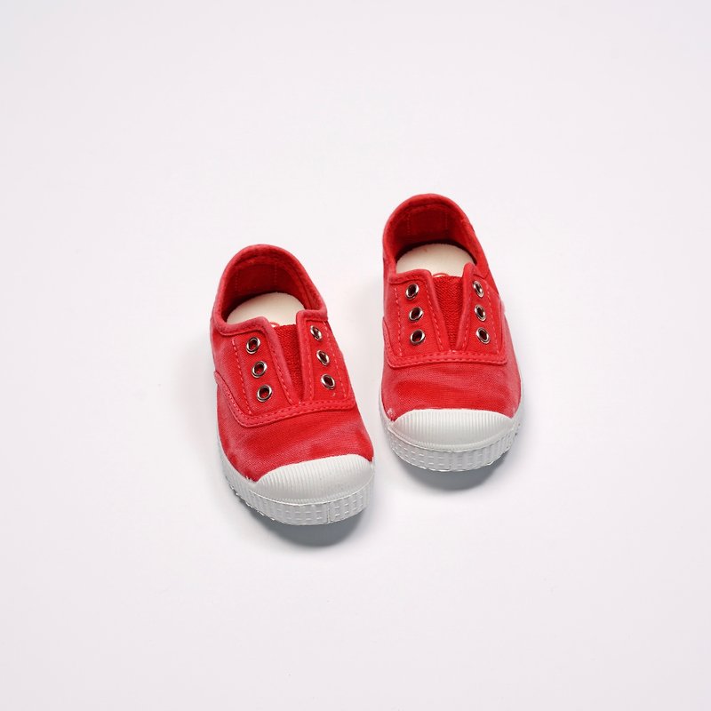 西班牙国民帆布鞋 CIENTA 70777 49 红色 洗旧布料 童鞋 - 童装鞋 - 棉．麻 红色