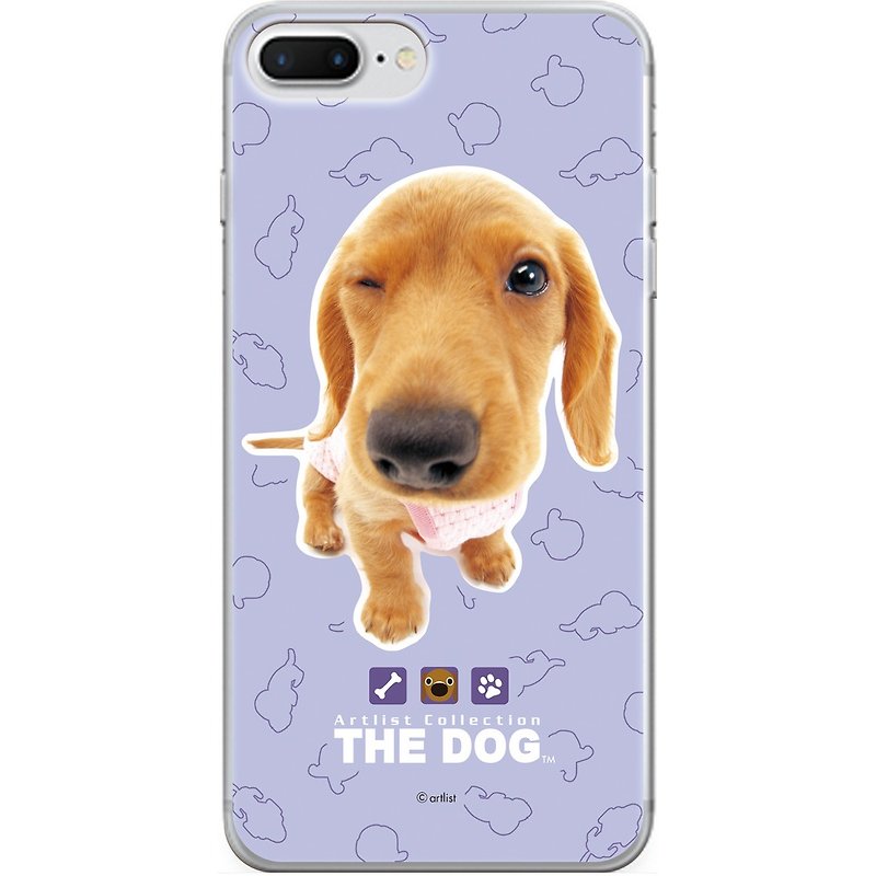 The Dog大头狗授权-手机玻璃壳,AJ02 - 手机壳/手机套 - 玻璃 紫色