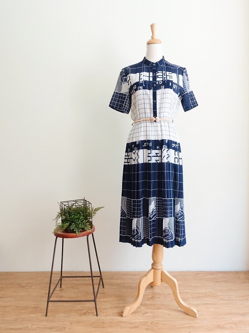 Vintage / 短袖洋装 no.141 - 洋装/连衣裙 - 聚酯纤维 多色