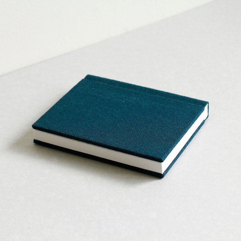 素色棉麻布面笔记本(小) -藻蓝  - 笔记本/手帐 - 纸 蓝色