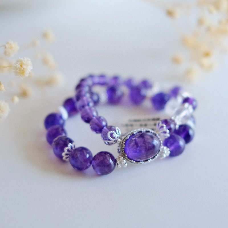Amelia Jewelry丨天然紫水晶手串丨紫水晶手链丨眉心轮丨顶轮 - 手链/手环 - 水晶 紫色