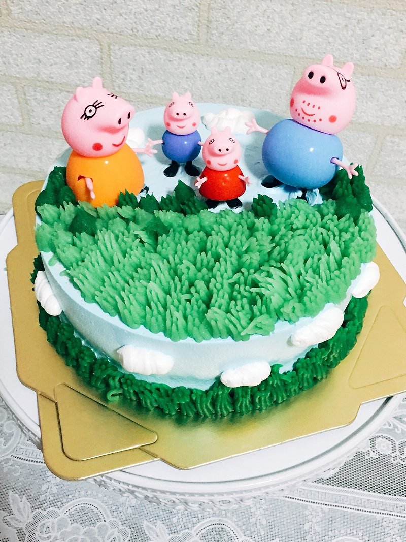 GJ私藏点心 生日快乐 8寸定制佩佩猪蛋糕   - 蛋糕/甜点 - 新鲜食材 红色