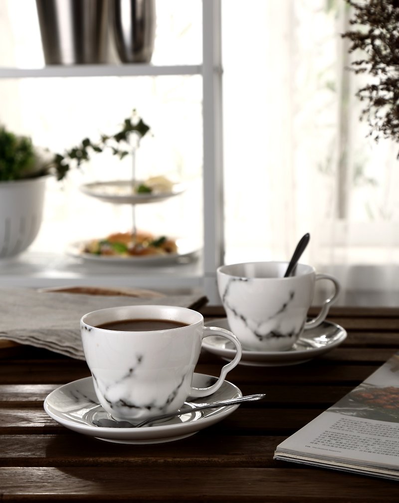 JEselect陶瓷大理石纹咖啡杯2入组 - 摆饰 - 陶 