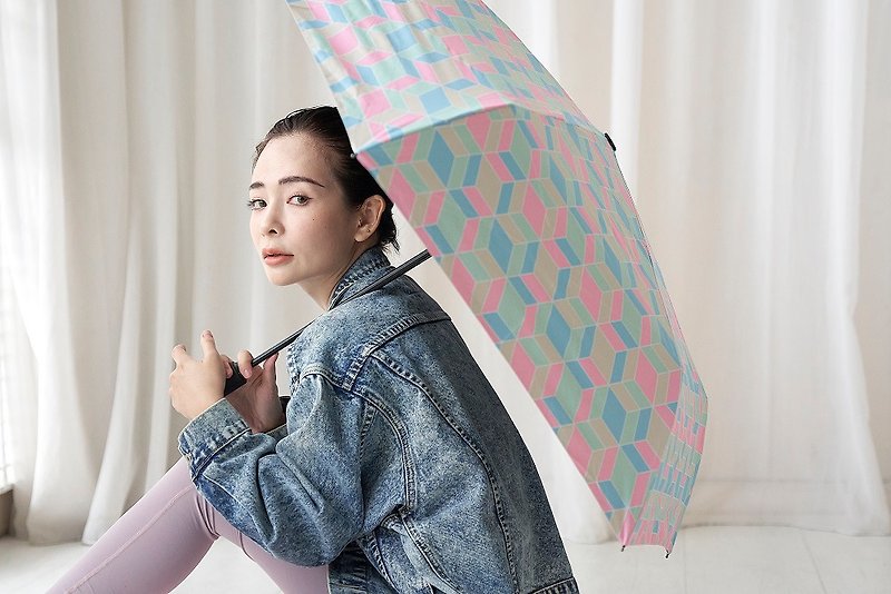 防水材质 雨伞/雨衣 - 波多贝罗抗UV晴雨两用自动伞 遮光降温 防撞旋转设计