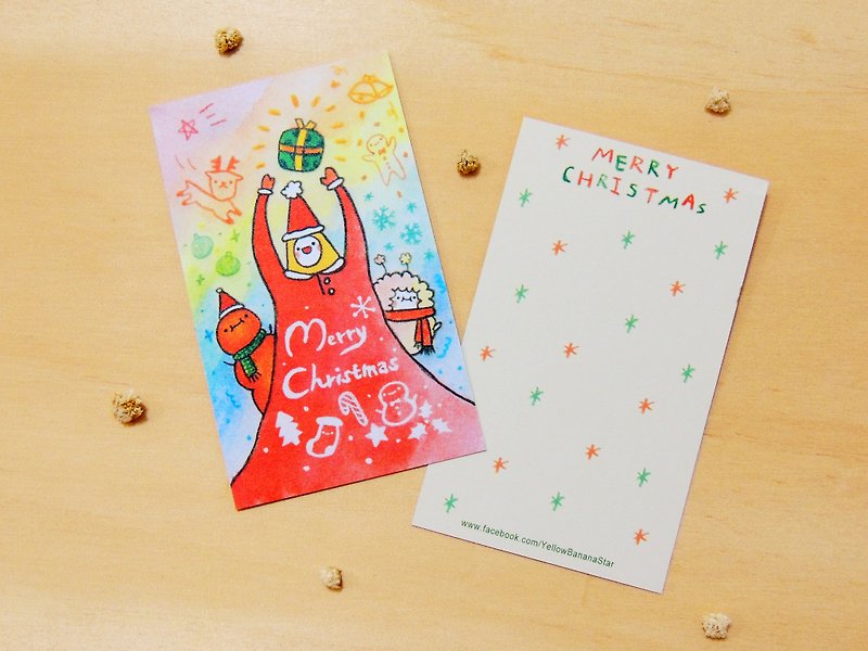 黄蕉星的圣诞小卡 - 卡片/明信片 - 纸 红色