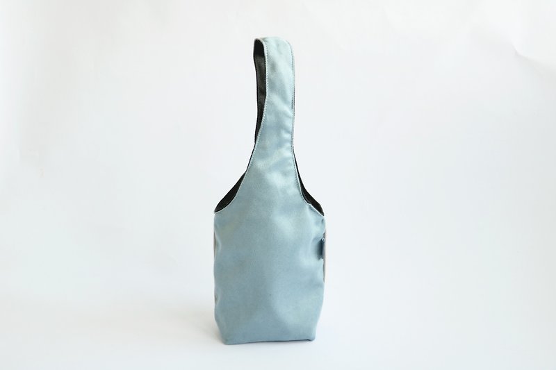 MaryWil定制旧款环保杯套饮料提袋 内里为水蓝色 - 随行杯提袋/水壶袋 - 聚酯纤维 蓝色