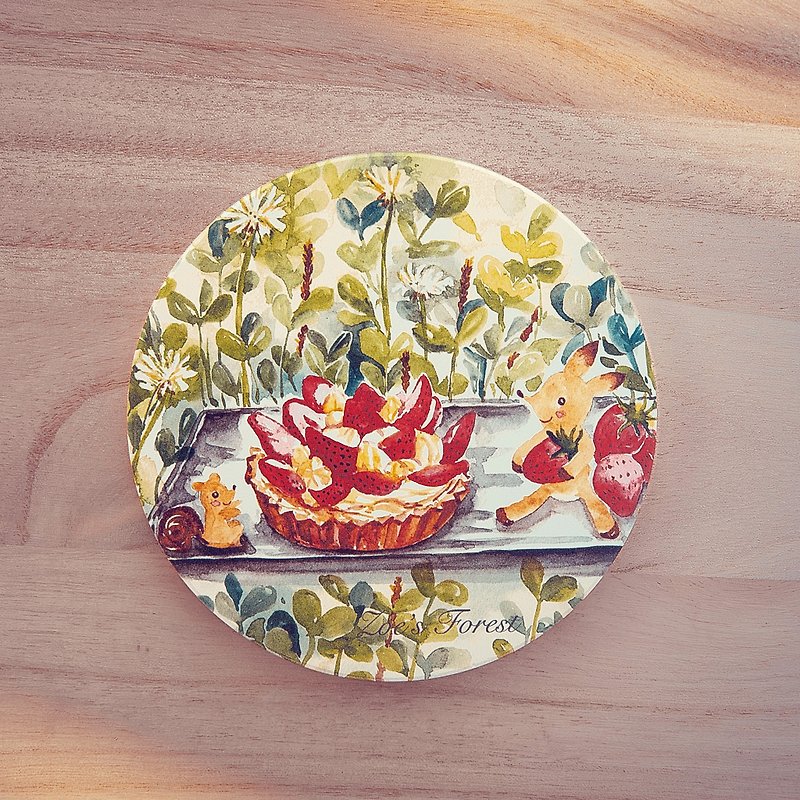 Zoe's forest 夏日午茶陶瓷杯垫 - 杯垫 - 瓷 