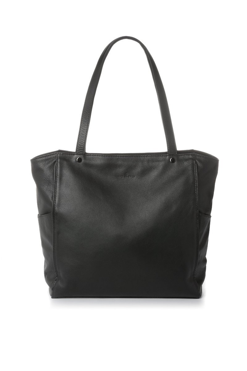 JAXSEN Tote Bag | Black Pepper - 侧背包/斜挎包 - 真皮 黑色
