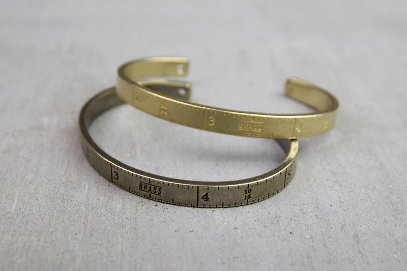 【METALIZE】 Ruler Bracelet 铜制直尺手环(铜原色) - 手链/手环 - 其他金属 