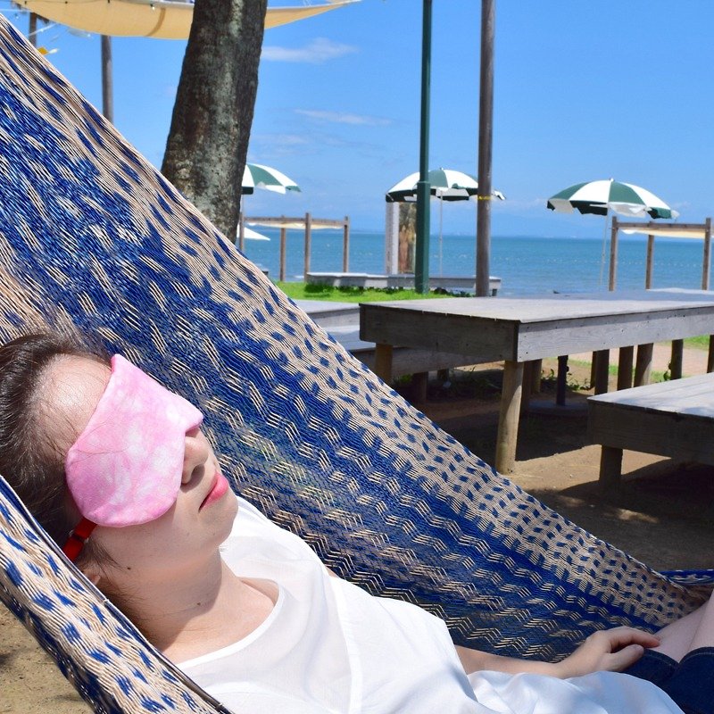 夏天海风　粉红色/旅游/度假/暑假 - 眼罩 - 棉．麻 粉红色
