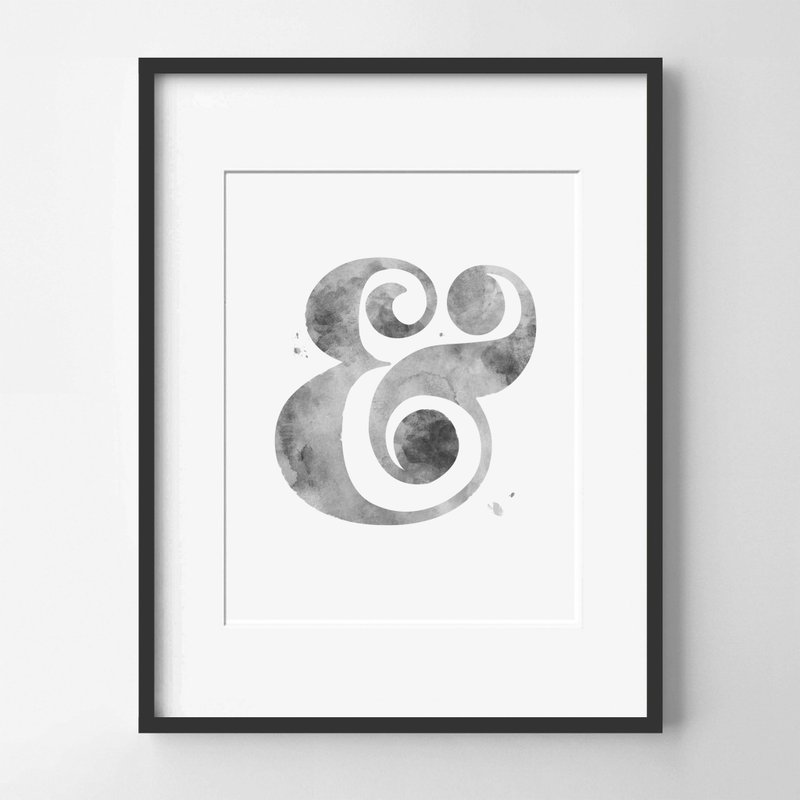 And Sign Print 画 布置 摆饰 卧室 浴室 餐厅 咖啡厅 - 墙贴/壁贴 - 纸 