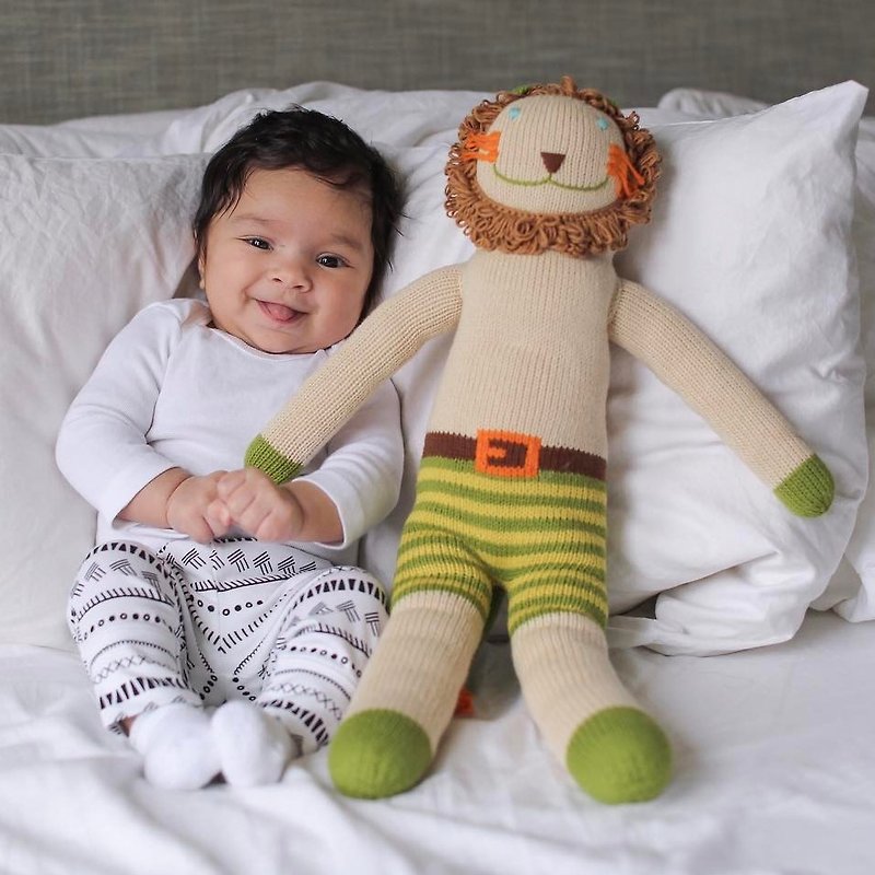 美国Blabla Kids 纯棉针织娃娃(大只)- 狮子查理 - 玩具/玩偶 - 棉．麻 