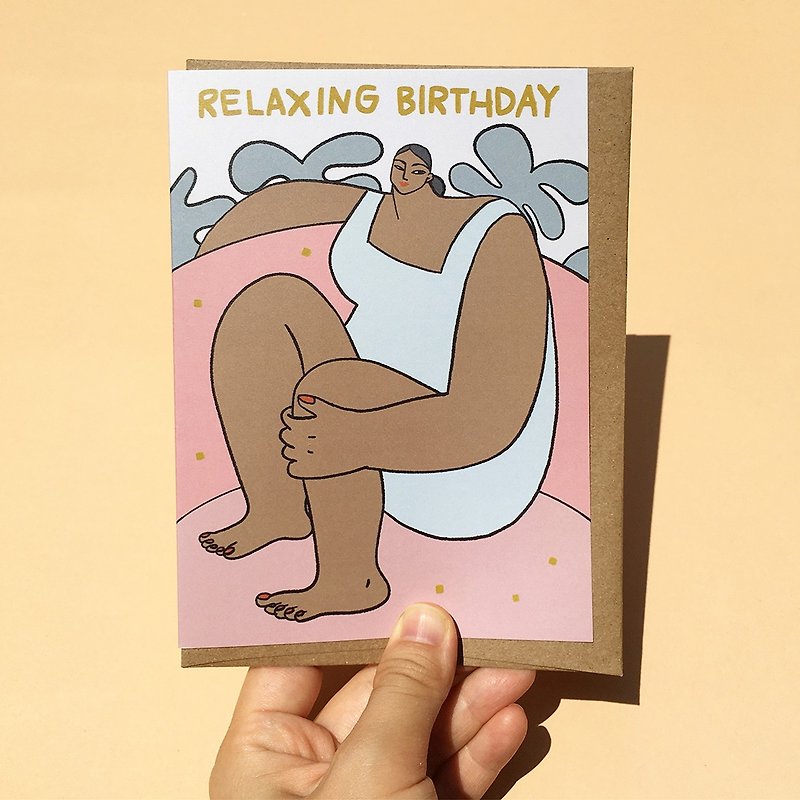 Greeting Card - Relaxing Birthday - 卡片/明信片 - 纸 