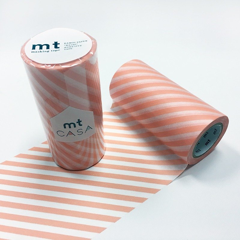 mt CASA tape 100mm和纸胶带【斜纹 - 鲑鱼粉 (MTCA1104)】 - 墙贴/壁贴 - 纸 粉红色