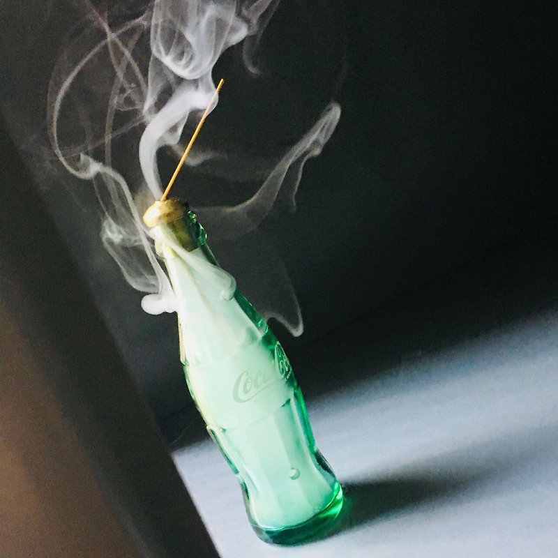 线香瓶 - 香薰/精油/线香 - 玻璃 绿色