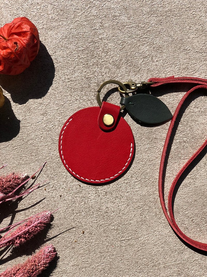 红苹果 GOGORO真皮钥匙套 含挂绳 - 钥匙链/钥匙包 - 真皮 红色