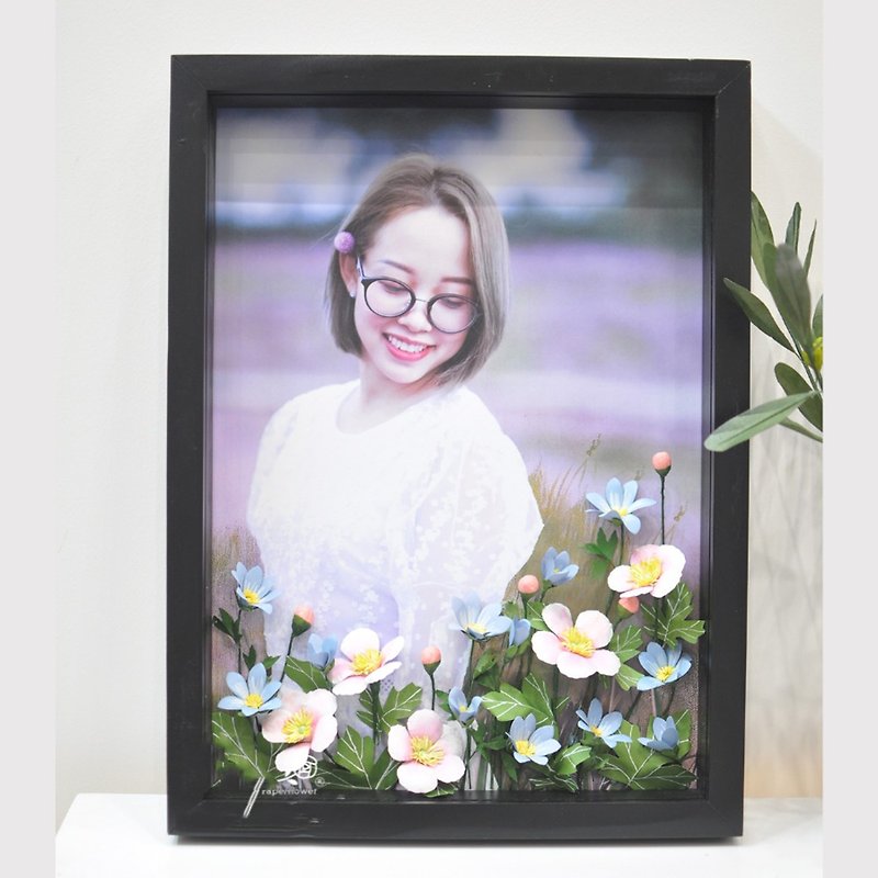 Personalized Paper Flowers Art, Personalized Photo with Paper Flowers Art Decor - 墙贴/壁贴 - 环保材料 