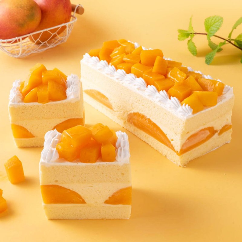 【温莎堡】鲜芒果长条蛋糕 爱文芒果 - 蛋糕/甜点 - 新鲜食材 橘色