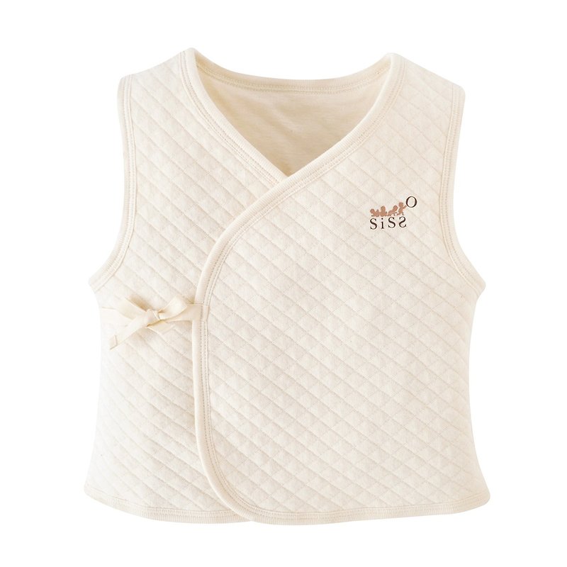 【SISSO有机棉】阳光空气棉婴儿暖暖背心 - 童装上衣 - 棉．麻 白色
