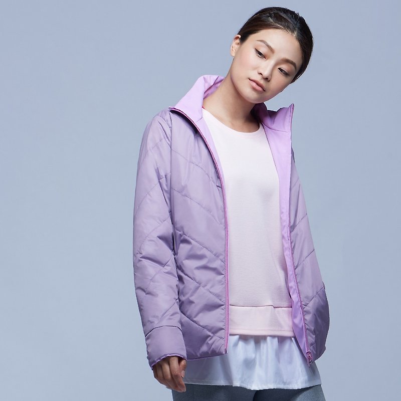 【MACACA】轻柔暖双面穿外套 - BRH4144 紫 - 女装运动衣 - 聚酯纤维 紫色