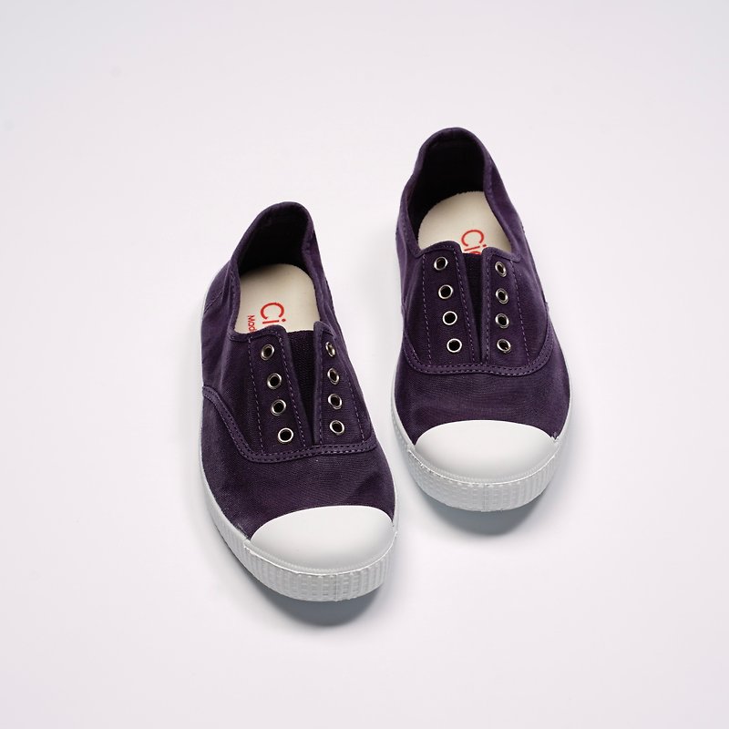 西班牙国民帆布鞋 CIENTA  70777 35 深紫色 洗旧布料 大人 - 女款休闲鞋 - 棉．麻 紫色