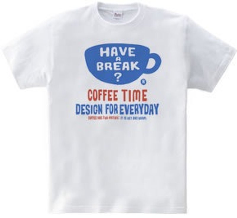coffee time-～have a break?～　 150.160（WomanM.L）Tシャツ【受注生産品】 - 女装 T 恤 - 棉．麻 白色
