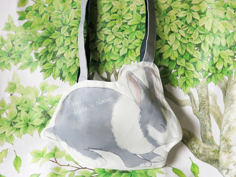 造型灰兔与黑兔包 - 侧背包/斜挎包 - 其他材质 黑色