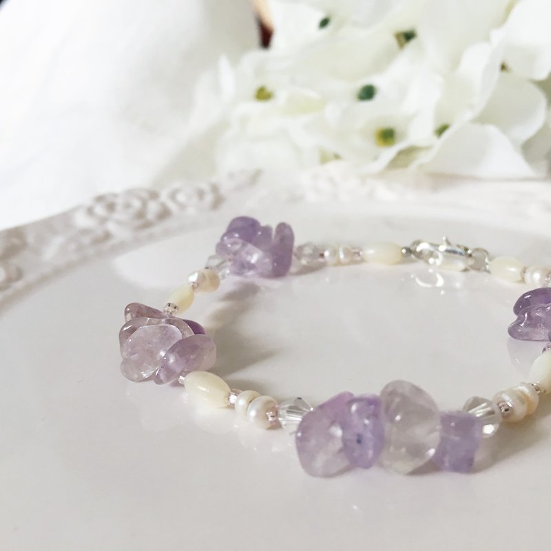 紫水晶贝壳珠 | 水晶手链