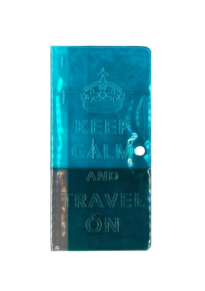 Keep Calm霓虹果冻登机证护照套 - 蓝 黑 - 护照夹/护照套 - 塑料 蓝色