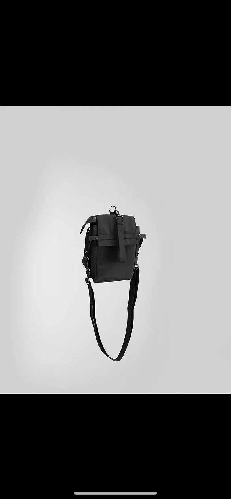 Limpact Ame x MUKK 联名简约造型小包拉链款 - 侧背包/斜挎包 - 防水材质 黑色