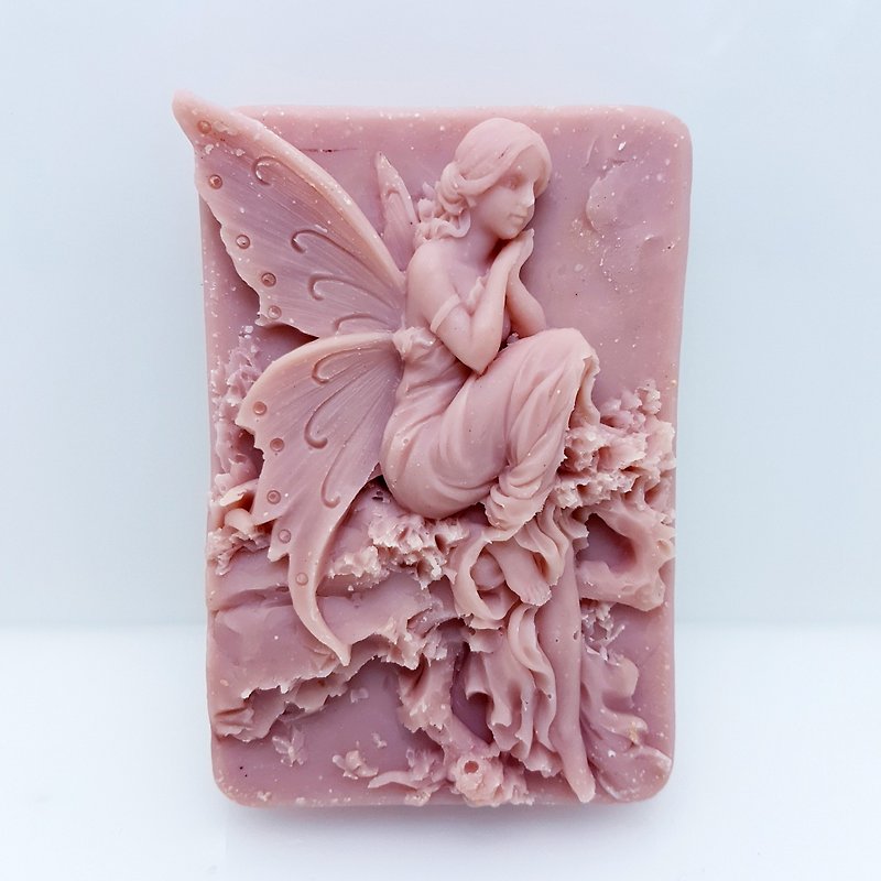 纯天然精油手工皂 - 仙子Elvina 红石泥冷制皂 - 肥皂/手工皂 - 其他材质 粉红色