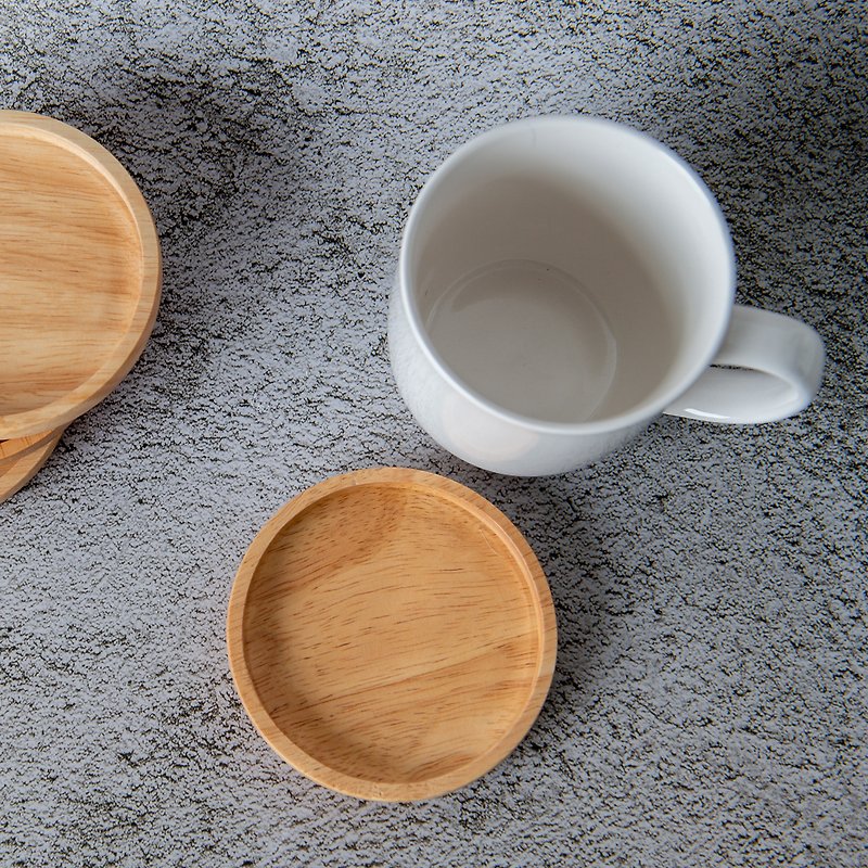 cup holder, (1 set contains 2 pieces) Material made of wood. - 盘子/餐盘/盘架 - 陶 咖啡色