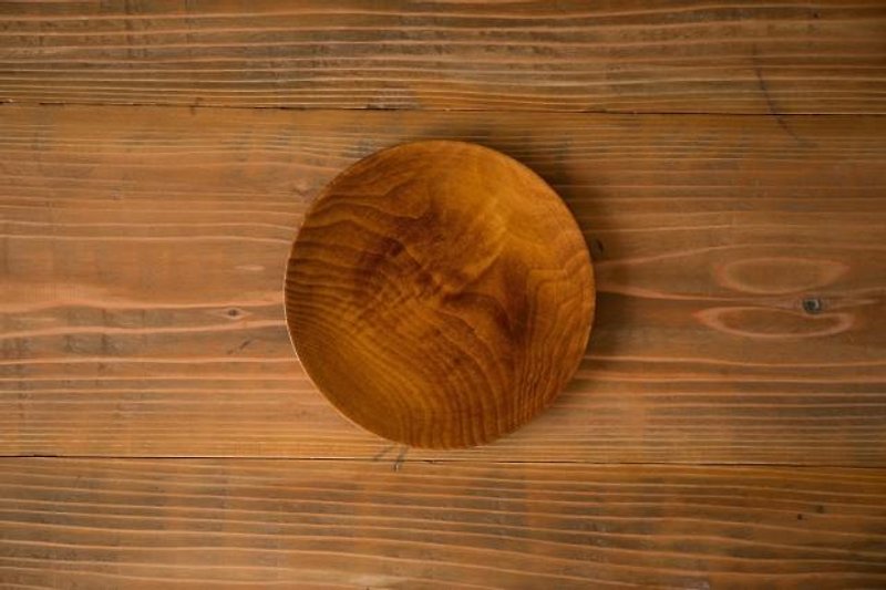 Wipe lacquer wooden plate horse chestnut (chestnut) raw lacquer 21cm