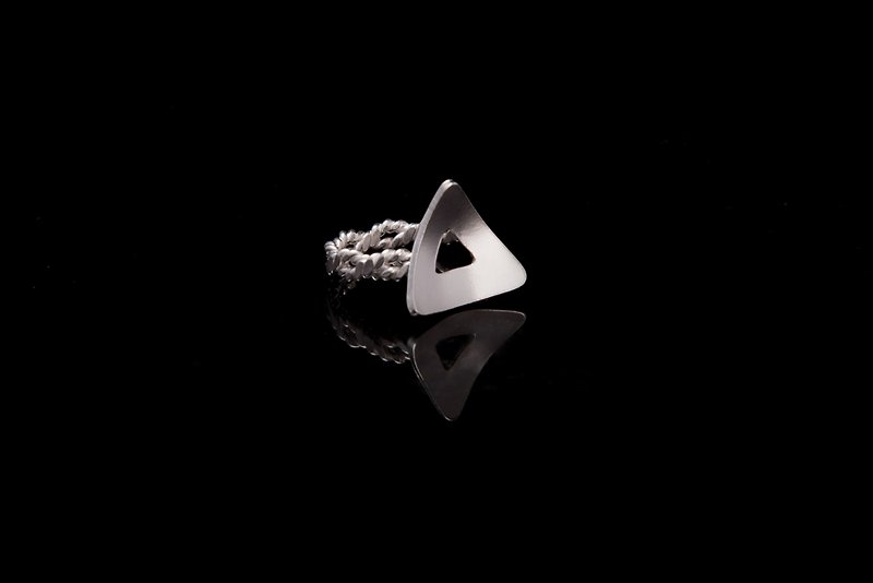 几何银戒 三角形 - 戒指 - 其他金属 银色