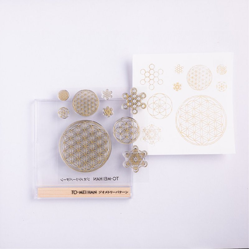 TO-MEI HAN几何图案 - 可剥落的透明感光材料印章 - 印章/印台 - 树脂 透明