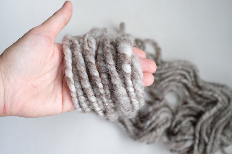 手纺线_ BUBBLE_ merino wool _ dust - 编织/刺绣/羊毛毡/裁缝 - 羊毛 