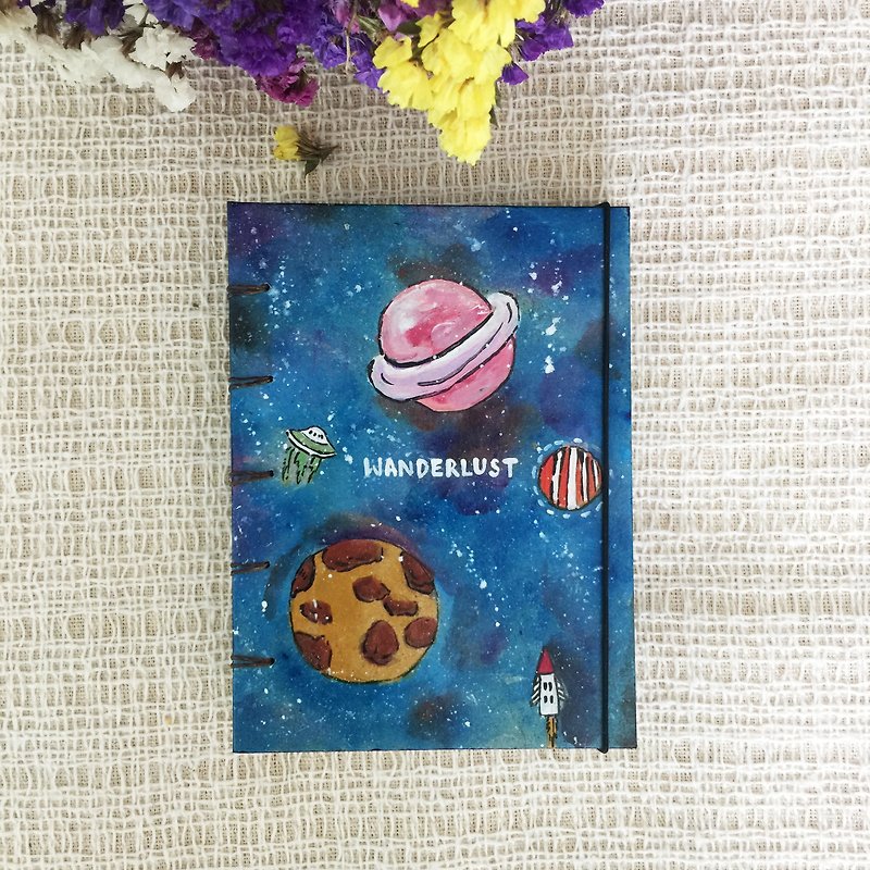 Galaxy Notebook Painting  Handmadenotebook Diary Journal  筆記本 - 笔记本/手帐 - 纸 蓝色