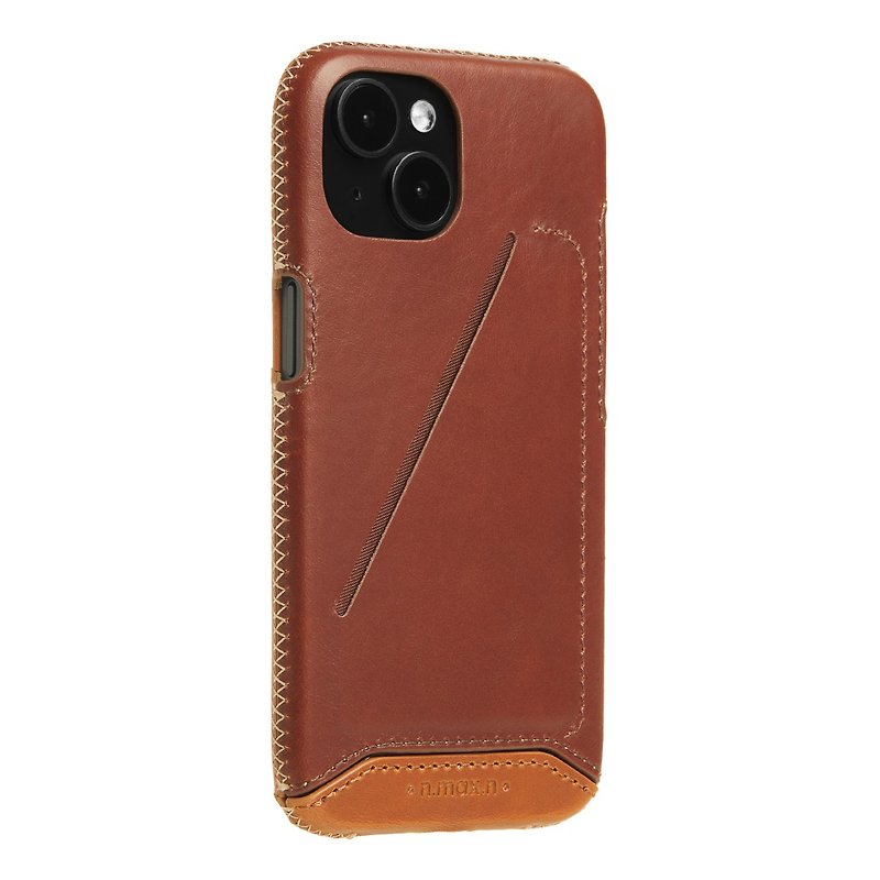 iPhone14 / 13 经典系列全包覆手机皮套-巧克力 - 手机壳/手机套 - 真皮 