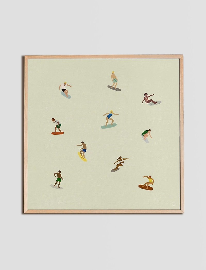 Elisabeth Dunker -瑞典艺术家设计海报 SURFERS POSTER(40X40cm - 海报/装饰画/版画 - 纸 白色