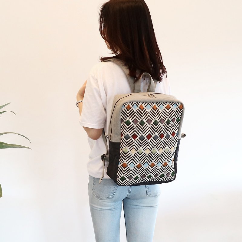 handmade womens backpack laptop bags  - 后背包/双肩包 - 其他材质 多色